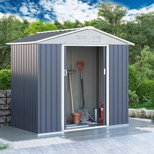 storage shed，outdoor storage shed，lockable outdoor storage shed with solar lights，suitable for gardens, yards, terraces, can store various tools, bicycles, weeders, and other outdoor products (color