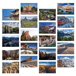 dear mapper vintage united states colorado landscape postcards pack 20pc/set postcards from around the world greeting cards for business world travel postcard for mailing decor gift