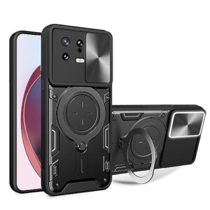 compatible with infinix note 30 pro case,car mount magnetic shell compatible with infinix note 30 pro x678b kickstand with slide lens case cover hei