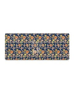 multicolor mushroom bath mat for tub,non slip bathroom floor runner rug quick dry & absorbent diatomaceous earth shower sink kitchen washable doormat,rustic country cartoon fall navy blue 16"x47"