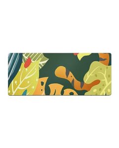 fall leaves bath mat for tub,non slip bathroom floor runner rug quick dry & absorbent diatomaceous earth shower sink kitchen doormat,abstract middle century plant leaf aesthetics art decor 18"x60"