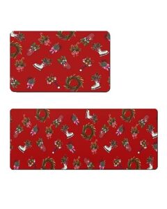 christmas bath mat for tub,non slip bathroom floor runner rug quick dry & absorbent diatomaceous earth shower sink bedroom kitchen washable doormat,red candy cane pine tree berry wreath 18x30+18x48