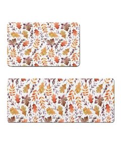 leaves bath mat for tub,non slip bathroom floor runner rug quick dry & absorbent diatomaceous earth shower sink kitchen washable doormat,summer fall thanksgiving maple leaf watercolor 20x24+20x48