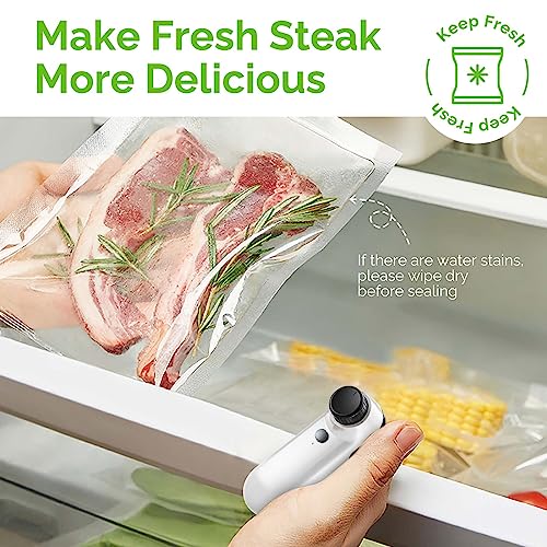 Bag Sealer - 2 in 1 Bag Sealer Heat Seal with Cutter, Chip Bag Sealer Mini, Rechargeable Plastic Bag Sealer Small Kitchen Gadgets for Plastic Bags, Snack Bags, Food Storage