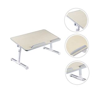 USHOBE 1pc Adjustable Computer Desk Desktop Bookcase Metal Tray Couch Tray Mini Size Breakfast Tray Foldable Bed Desk Stand up Office Wooden Desk Office Table Student Study Table The Bed