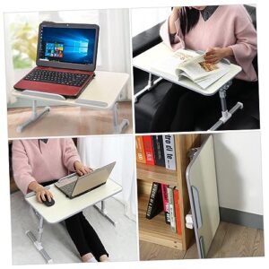 USHOBE 1pc Adjustable Computer Desk Desktop Bookcase Metal Tray Couch Tray Mini Size Breakfast Tray Foldable Bed Desk Stand up Office Wooden Desk Office Table Student Study Table The Bed