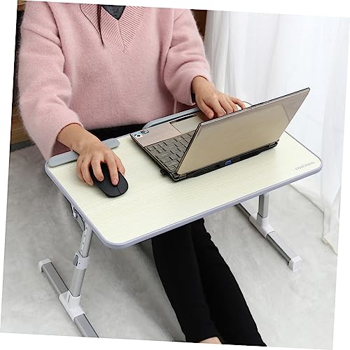 USHOBE 1pc Adjustable Computer Desk Desktop Bookcase Metal Tray Couch Tray Mini Size Breakfast Tray Foldable Bed Desk Stand up Office Wooden Desk Office Table Student Study Table The Bed