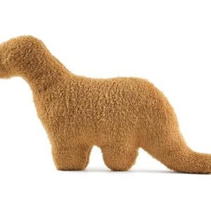 Toymania - Dinosaur Nugget Plush - Fluffy Brontosaurus Nug Plush to Cuddle or for Room Decor - Dino Nugget Stuffed Animal Emotional Support - Dinosaur Chicken Nugget Plush Looks Great Anywhere