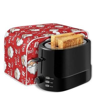 JEOCODY Christmas Santa Claus Toaster Bread Maker Cover Quilted Toaster Cover 2 Slice Kitchen Small Appliance Covers, Toaster Cover Fits for Most Standard 2 slice Toasters