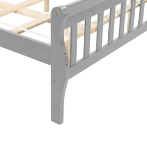 HAUSHECK Queen Bed Frame w/Headboard, Modern Platform Bed with 12" Under Storage Space, Queen Wood Bed Frame No Box Spring Needed for Kids, Teen, Adults, Wooden Slats Support Mattress Foundation