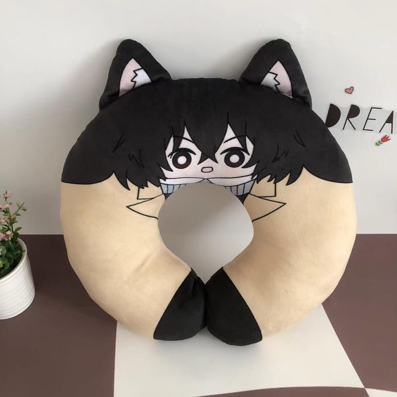 Kejodiy Dazai Plush U-Shaped Pillow Anime Plush Animal Soft Figure BSD Toys Cushions Pillows Gifts 11.8 Inches