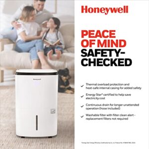 Honeywell 4000 Sq. Ft. Energy Star Dehumidifier with Built-in Pump for Home Basements & Large Rooms, with Mirage Display, Washable Filter to Remove Odor and Filter Change Alert - 50 Pint (Previously 70 Pint)