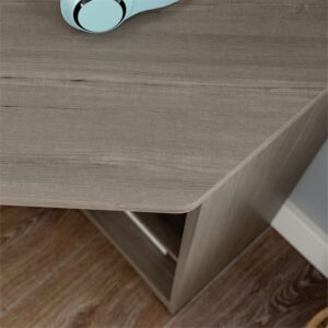 UrbanPro Engineered Wood Corner Desk in Silver Sycamore/Brown Finish