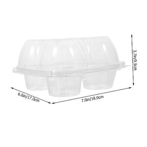 Zerodeko 30 pcs Four piece cake box mini containers clear container with lid mini paper cups transparent cupcake holders cake containers with lids muffin gifts carriers egg tart container