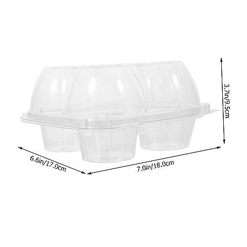 Zerodeko 30 pcs Four piece cake box mini containers clear container with lid mini paper cups transparent cupcake holders cake containers with lids muffin gifts carriers egg tart container