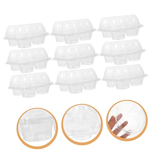 Zerodeko 30 pcs Four piece cake box mini containers clear container with lid mini paper cups transparent cupcake holders cake containers with lids muffin gifts carriers egg tart container