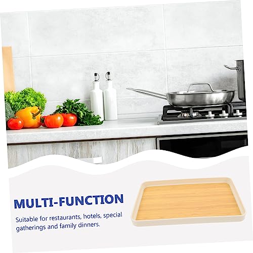 Abaodam 2pcs Dessert Plate Serving Tray Dessert Tray Desktop Accessories Skin Care Accessories Wooden Breakfast Tray Japanese Sushi Tray Multi-Function Fruit Plate Convenient Coffee Tray