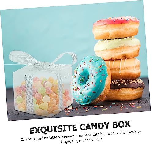 Didiseaon 1 Set candy box plastic to go containers clear cake containers plastic containers macaron candy gift cube cookie pvc portable candy container candy accessory package accessory mini