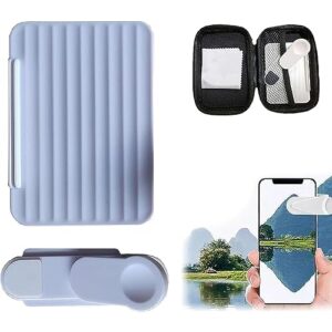 smartphone camera mirror reflection clip kit-phone camera lens kit,mobile phone reflection camera clip selfie reflector,mobile phone shooting supplies,applicable to all mobile phones (white)