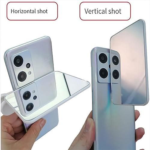 Smartphone Camera Mirror Reflection Clip Kit-Phone Camera Lens kit,Mobile Phone Reflection Camera Clip Selfie Reflector,Mobile Phone Shooting Supplies,Applicable to All Mobile Phones (White)