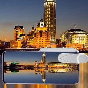 Smartphone Camera Mirror Reflection Clip Kit-Phone Camera Lens kit,Mobile Phone Reflection Camera Clip Selfie Reflector,Mobile Phone Shooting Supplies,Applicable to All Mobile Phones (White)