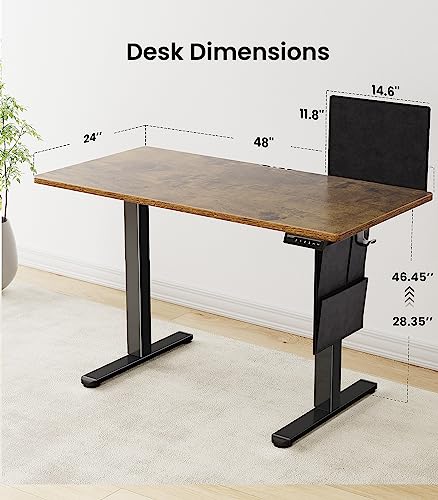 ErGear Adjustable Height Electric Standing Desk with Storage Bag Dual Monitor Desk Mount