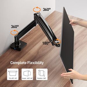 ErGear Adjustable Height Electric Standing Desk with Storage Bag Single Monitor Mount for 13 to 35 inches Ultrawide Screens