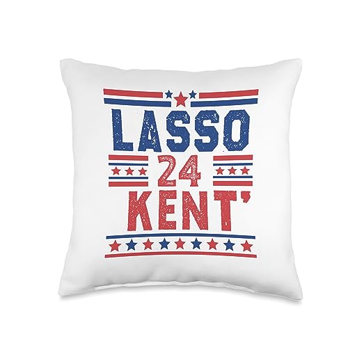 Lasso Kent' 24 Funny USA Flag 2024 Election Shirt Lasso Kent' 24 Funny 4th of July USA Flag Meme 2024 Election Throw Pillow, 16x16, Multicolor