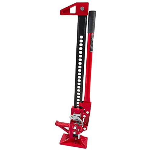 33 High Lift Ratcheting Off Road Farm Jack, 6000lbs/3Ton Capacity - Red
