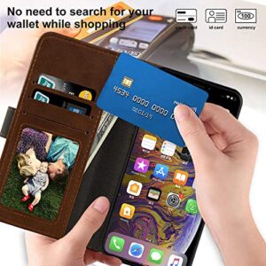 MILEGAO Case for Infinix Zero 5G 2023, Magnetic PU Leather Wallet-Style Business Phone Case,Fashion Flip Case with Card Slot and Kickstand for Infinix Zero 5G 2023 6.78 inches-Darkbrown