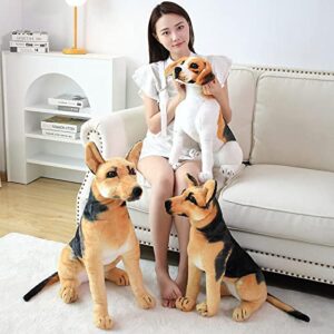 Simulation Dog Plush Toys, Cute Kawaii Puppy Soft Stuffed Real Pillow Home Decoration, for Kids Boys Gifts 40Cm A