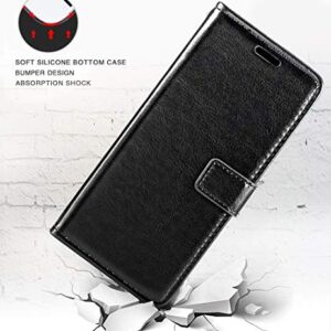 Shantime for Infinix Hot 30 5G Case, Premium PU Leather Magnetic Flip Case Cover with Card Holder and Kickstand for Infinix Hot 30 5G (6.78”) Black