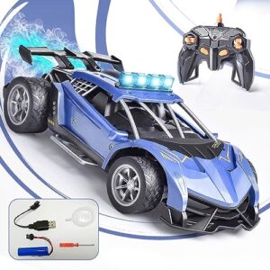 Usdian Remote Control Water Spr𝘢y Four-Wheel Drive Drift 𝘛𝘰𝘺 Car, High Speed Rechargeable Lighted Boy Remote Control Racing Car