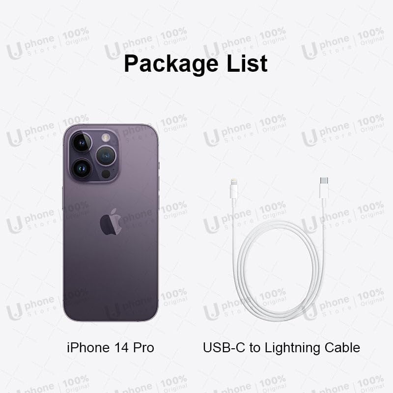 100% New Condition Apple iPhone 14 Pro 128GB / 256GB / 512GB /1TB ROM 2022 A16 Bionic Chip 6.1'' OLED Display Face ID 5G Mobile 2 Nano SIM / 14 Pro Silver / 128G|CN Version