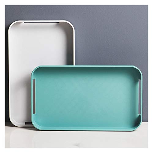 Serving Tray Fashion Simple Rectangular Tray Household Breakfast Tray Dessert Tea Tray Commercial Tea Cup Storage Tray 2 Color