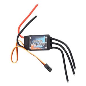 Emoshayoga 30A Brushless ESC, 5V 2A BEC Output Bidirectional 30A Brushless ESC Quick Response Plug and Play Good Handling for RC Boat