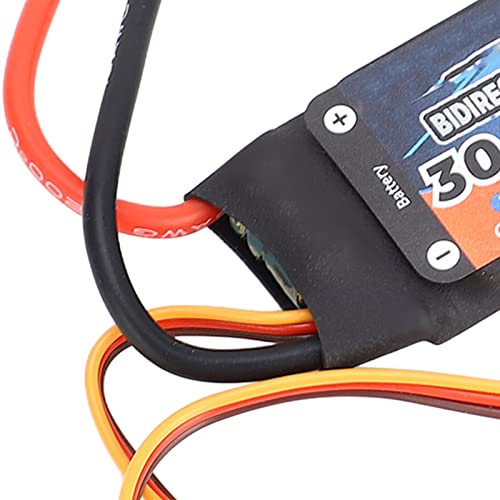 Emoshayoga 30A Brushless ESC, 5V 2A BEC Output Bidirectional 30A Brushless ESC Quick Response Plug and Play Good Handling for RC Boat