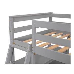 DEYOBED Twin Size Wooden Loft Bed Frame with Desk, Shelves, and Storage Drawers - Where Sleep, Study, and Storage Converge for Kids and Teens