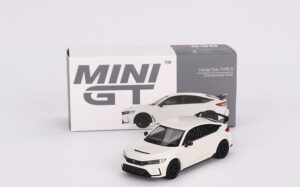 true scale miniatures model car compatible with 2023 honda civic type r (white) limited edition 1/64 diecast model car mgt00530