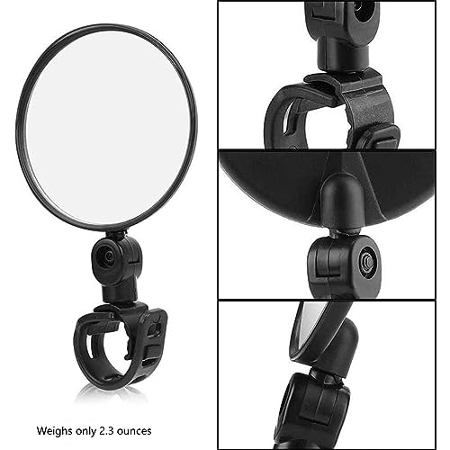 Smart Mini Inspection Mirror for Extension Pole Attachment Stand Can Rotated 360° and Silicone Buckle Can Adjusted for A More Secure Fit Inspect Roofs Gutters Inside Duct Work Birds’ Nests 1Pcs
