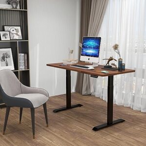 TRUNYAQI Dual Motor Electric Stand Up Desk Frame, Heavy Duty Ergonomic Standing Desk Frame for 27 to 71 Inch Table Tops,Sit Stand Memory Computer Desk Frame, Adjustable Height and Length