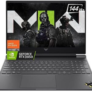 HP 2023 Gaming Laptop Victus, 15.6" FHD IPS 144Hz, 6-Core Ryzen 5 7535HS (Beats i7-11800H), GeForce RTX 2050 4GB GDDR6 Graphic, Backlit KB, B&O, Bluetooth 5.3, Windows 11 Home(64GB|2TB SSD)