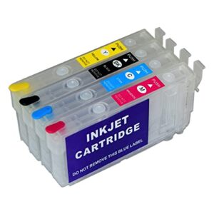 crumps t822 t822xl refillable ink cartridge without chip compatible with e-pson workforce wf-3820 wf-4820 wf-4834 wf-4830 printer