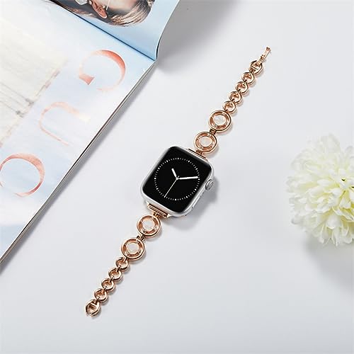 Compatible with Apple Watch Series 8 7 6 5 4 3 2 1 SE Apple Watch, Apple Watch Band for Apple Watch - Rose Gold