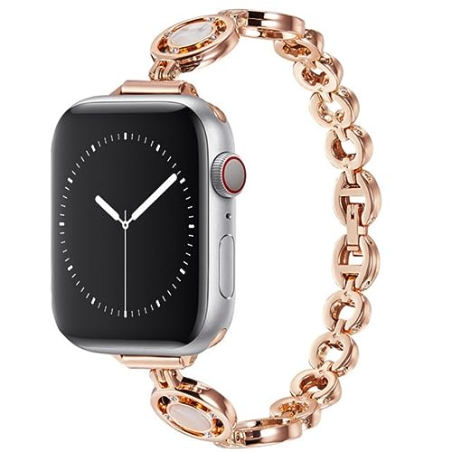 Compatible with Apple Watch Series 8 7 6 5 4 3 2 1 SE Apple Watch, Apple Watch Band for Apple Watch - Rose Gold