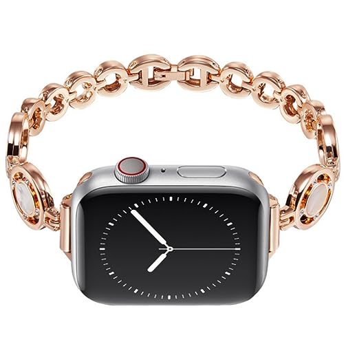 Compatible with Apple Watch Series 8 7 6 5 4 3 2 1 SE Apple Watch, Apple Watch Band for Apple Watch - Rose Gold