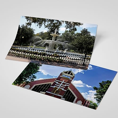 Dear Mapper Vintage United States Georgia Landscape Postcards Pack 20pc/Set Postcards from Around the World Greeting Cards for Business World Travel Postcard for Mailing Decor Gift