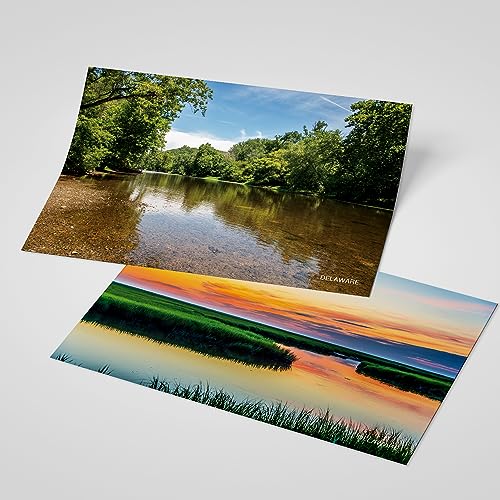 Dear Mapper Vintage United States Delaware Landscape Postcards Pack 20pc/Set Postcards from Around the World Greeting Cards for Business World Travel Postcard for Mailing Decor Gift