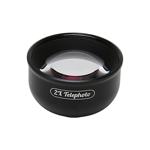 Cell Phone Camera Lens Kit, HD 2X Telephoto Photography Lens, Aluminum Alloy, Suitable for Most Phones with Camera Lens Diameter Less Than 13mm