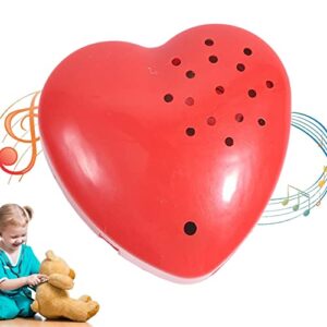 Heart Voice Box, Heart Shaped Voice Recorder for Stuffed Animals, Mini Recorder for Plush Toys with Programmable Sound Button for 30 Seconds Recording